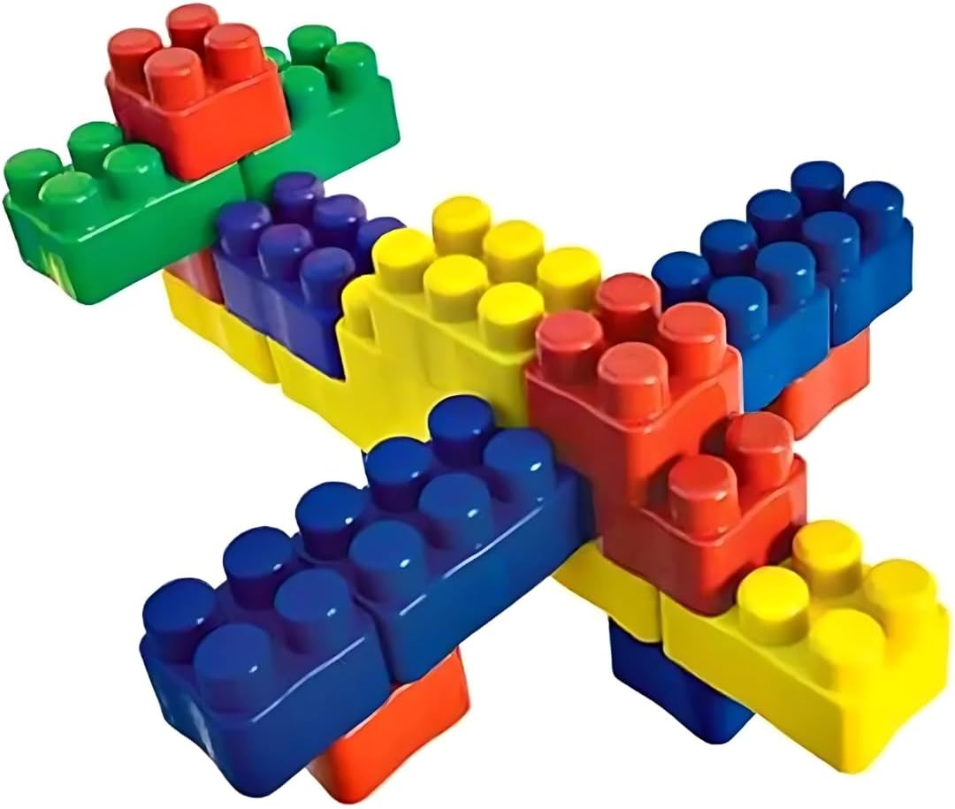 Brinquedo Educativo Pedagógico Blocos de Montar com Bolsa Organizadora para Crianças (99 peças) - Imagem 9