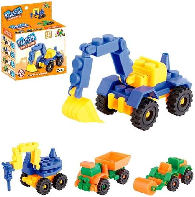 Blocos De Montar Veiculos Construção Brinquedo Infantil modelos sortidos