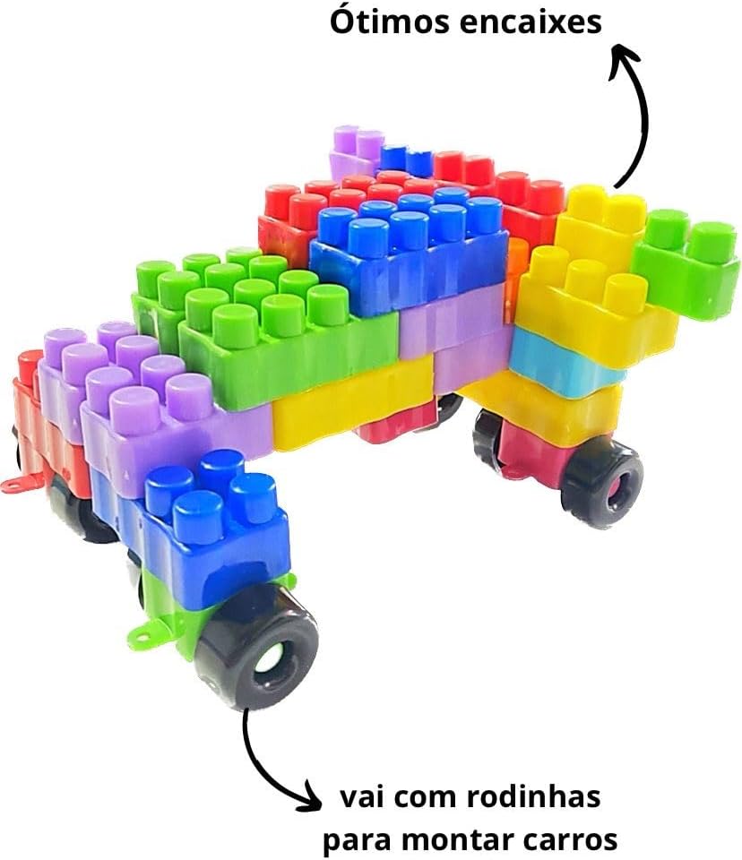 300 Blocos Para Montar Acompanha Bolsa - Imagem 2