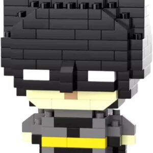 Brinquedo Mini Blocos de Montar de Personagens – Kit de Construção Educativo e Criativo, Ideal para Colecionar e Presentear, Peças Pequenas, Unidade Variada, Recomendado para Maiores de 6 Anos (Preto)