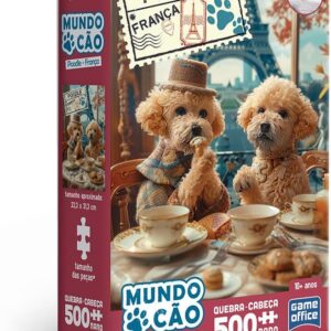Toyster - Quebra-cabeça: Coleção Mundo Cão - Poodle Francês - 500 peças nano - Game Office