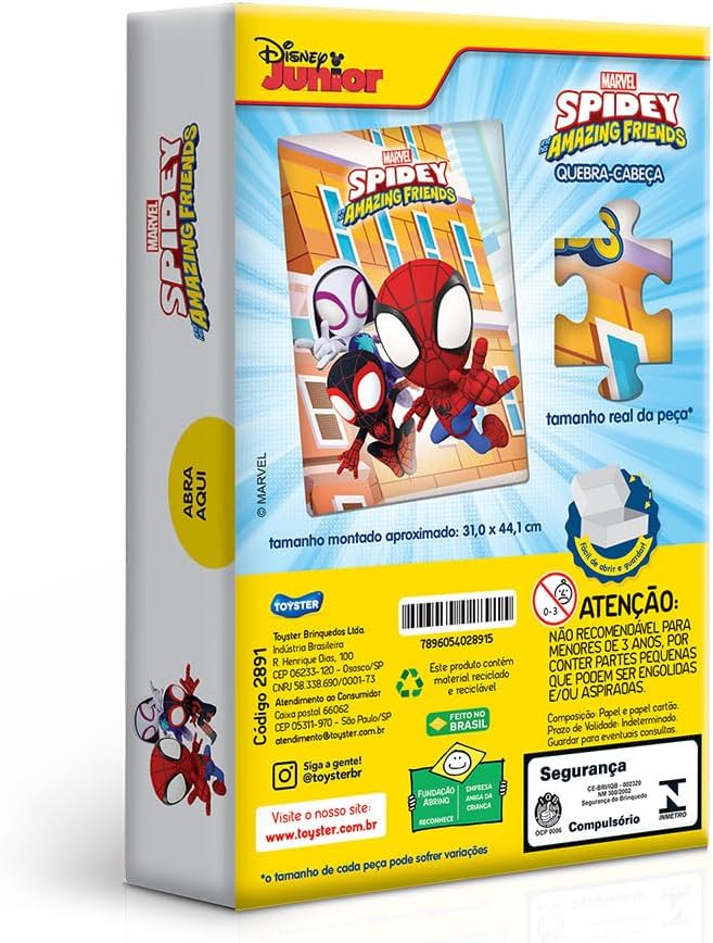 Toyster - Quebra-cabeça: Spidey - 60 peças - Disney - JAK - Imagem 2