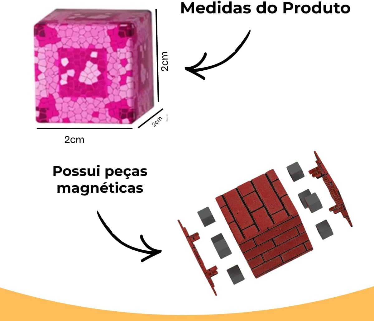 Blocos Magneticos Infantil Feminino de Montar - 80 Peças, Bloco de Montar, Cubo Magnetico, Conjunto De Construção De Mundo Florestal, Brinquedos Sensoriais Stem Montessori - Imagem 5