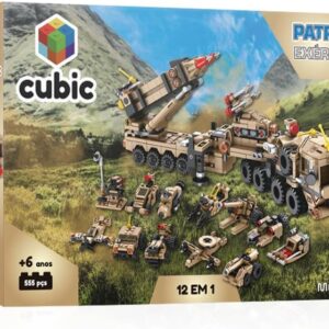 Blocos de Montar Cubic 12 Em 1 Exercito 555 Pcs - Br1096