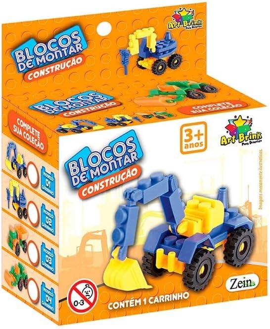 Blocos De Montar Veiculos Construção Brinquedo Infantil modelos sortidos - Imagem 2