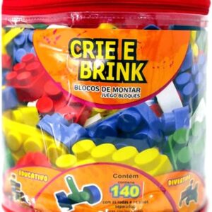 Kit 140 Peças De Blocos De Montar Educativo Brinquedos Infantil - Gravo Brink