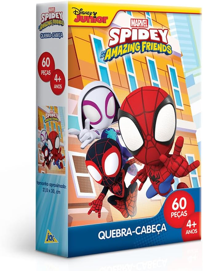 Toyster - Quebra-cabeça: Spidey - 60 peças - Disney - JAK