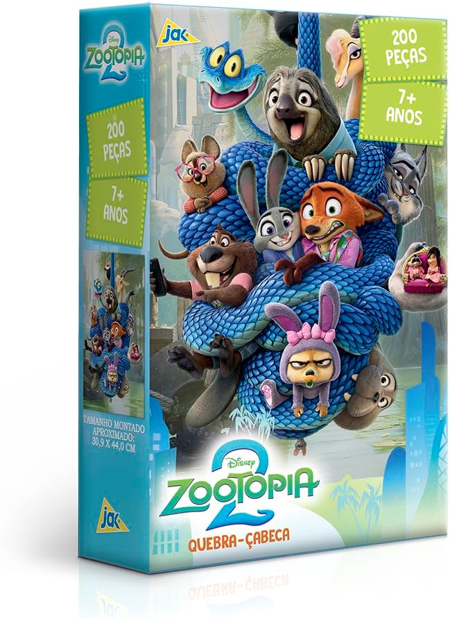 Toyster - Zootopia 2 - Quebra-Cabeça 200 Peças - 7 Anos - Disney - JAK