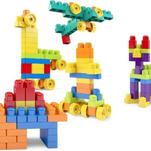 Blocos de Montar Infantil Educativo 100 Peças Blocolândia Dismat