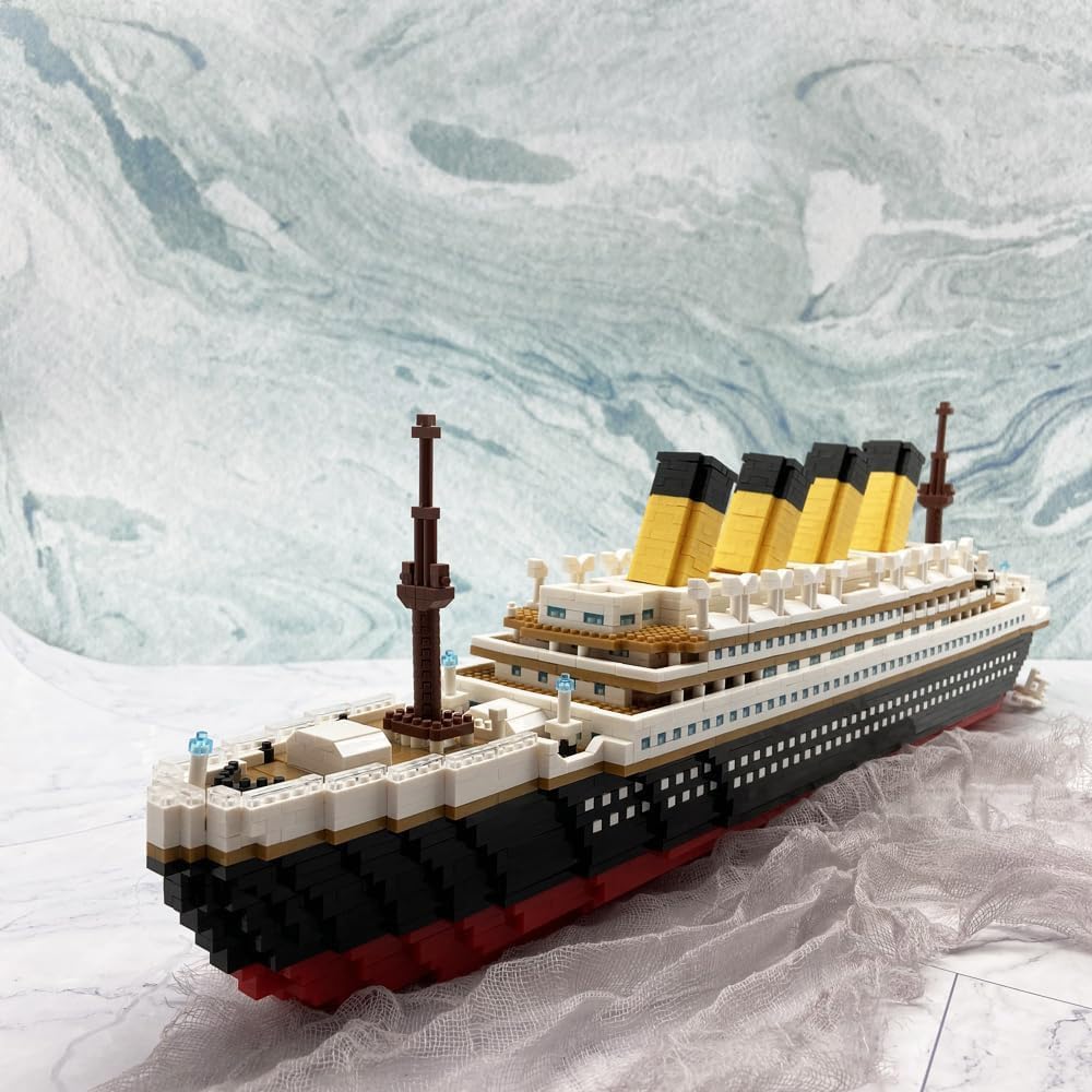 Kit 1855 Peças Conjunto De Blocos De Construção Titanic - Imagem 5