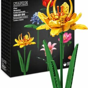 Blocos de Montar - BAUE NATURE - Flor Açafrão - Colecionável - 113 Peças
