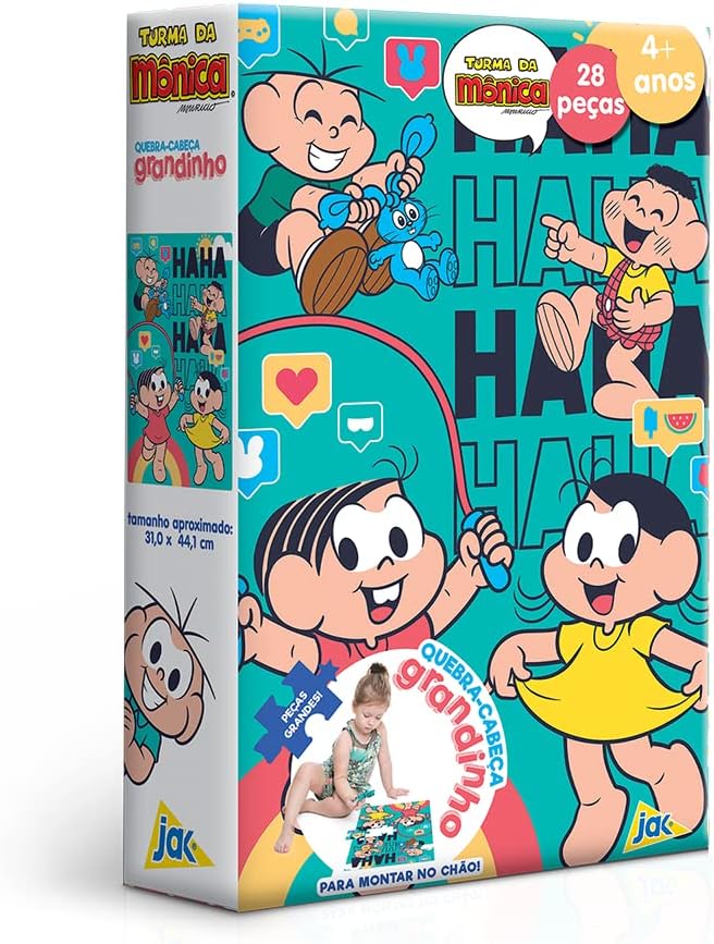 Toyster - Quebra-cabeça Grandinho: Turma da Mônica - 28 peças - JAK