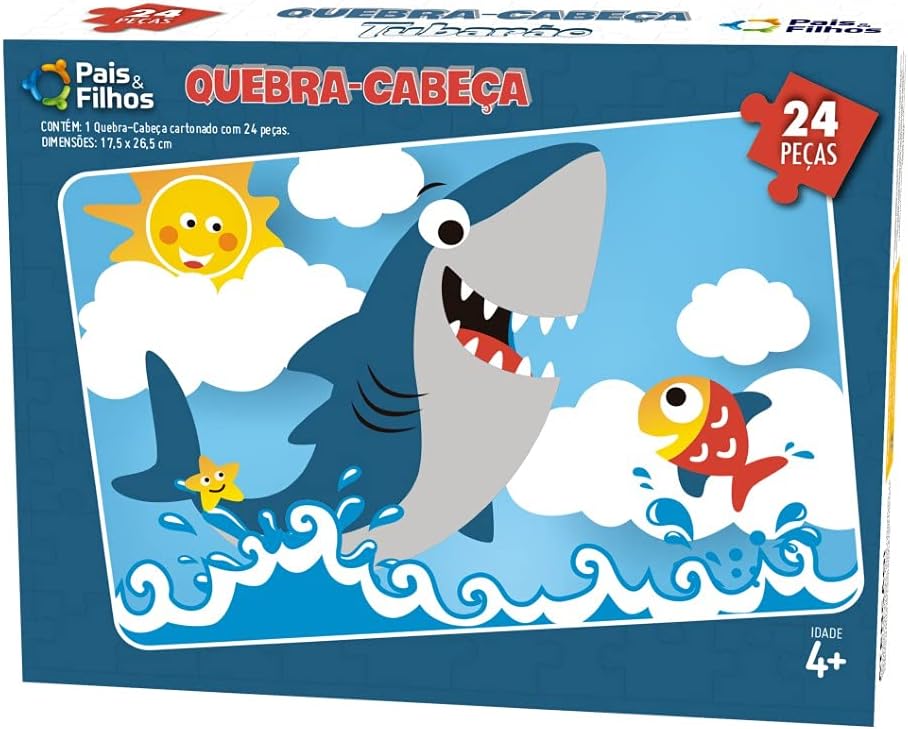 Pais & Filhos Quebra - Cabeça Tubarão - 24 Pçs, Sortidas - Imagem 3