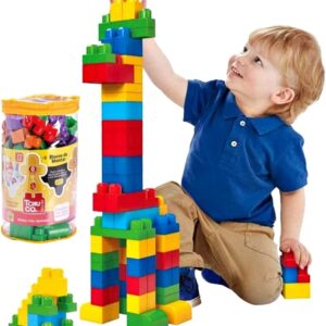 Brinquedo Blocos De Montar Grandes 77 Peças Infantil Criança Criatividade