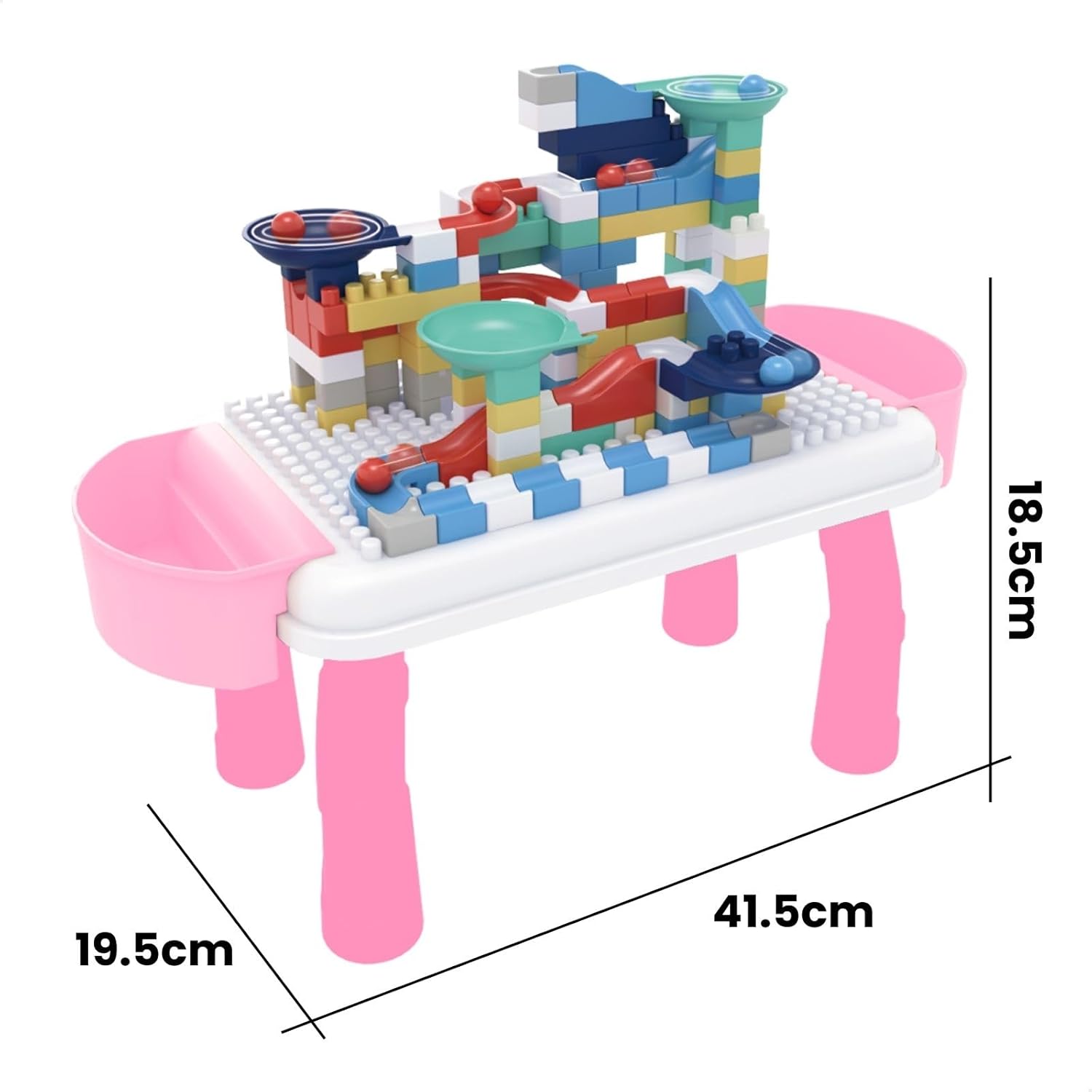 Mesa de Atividades Interativa Educativa Infantil Com Blocos de Montar Coloridos - Imagem 2