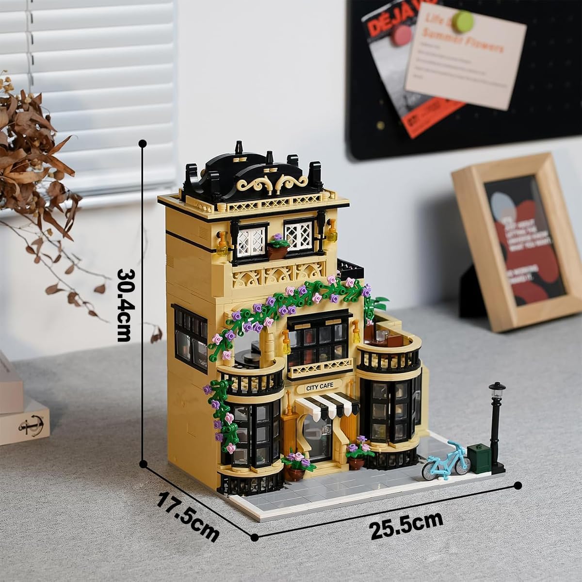 Blocos de Montar Construção Brinquedo STEM Arquitetura Edifício Casa de Café DIY 4.9mm Compatível (1443 Peças) - Imagem 5