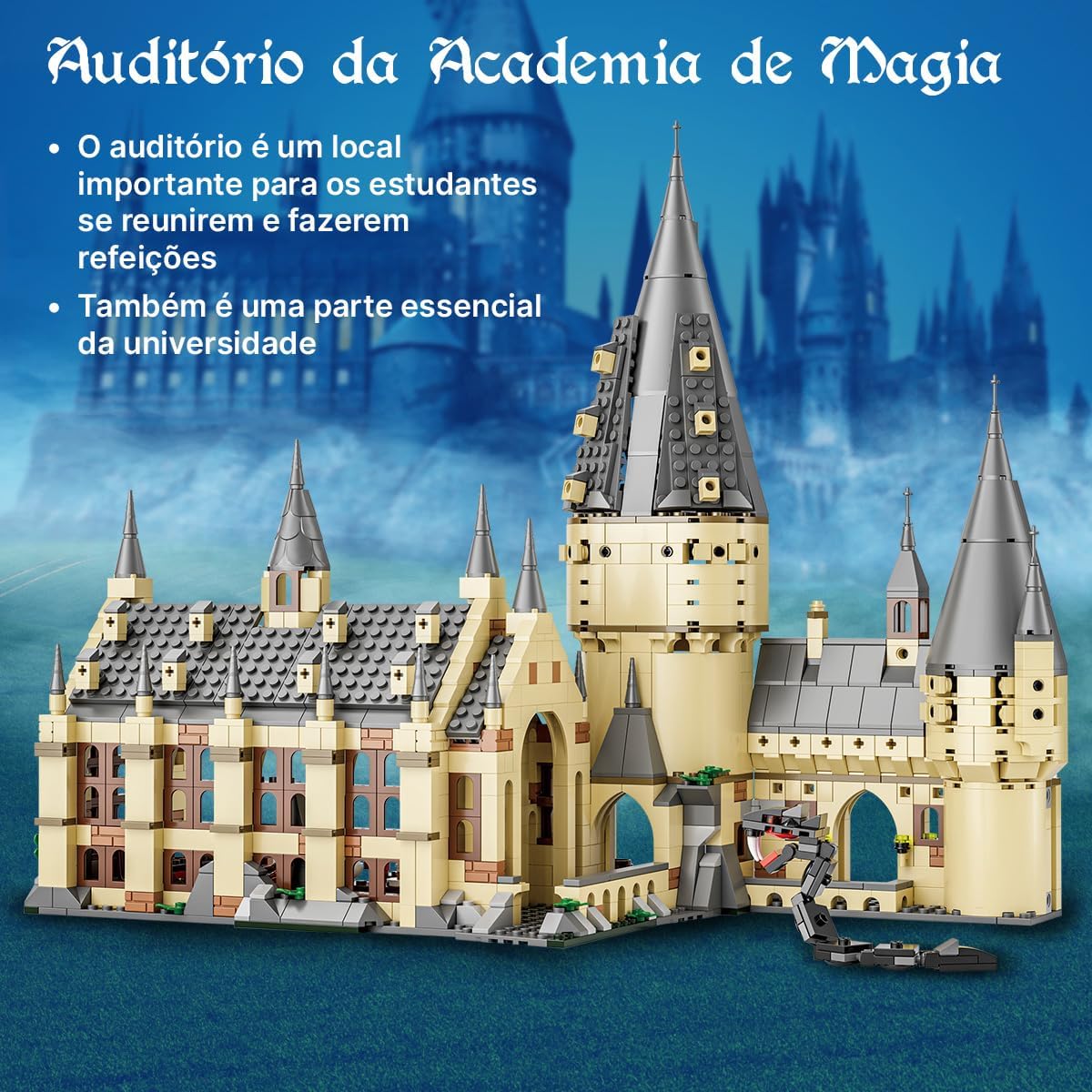 Conjunto de Blocos de Montar Construção Sala Mágica (Magic Hall) - Castelo Criativo, Brinquedo Modelo Colecionável - Imagem 3