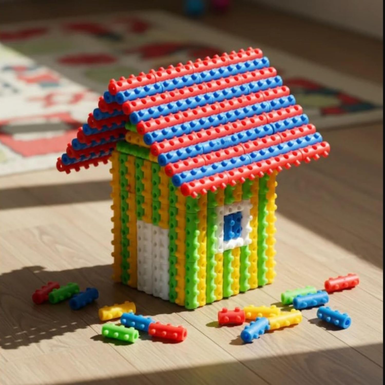 Brinquedo do Montar Play Pinos Coloridos com 200pçs Encaixes Firmes Blocos de Montar Mágicos - Imagem 5