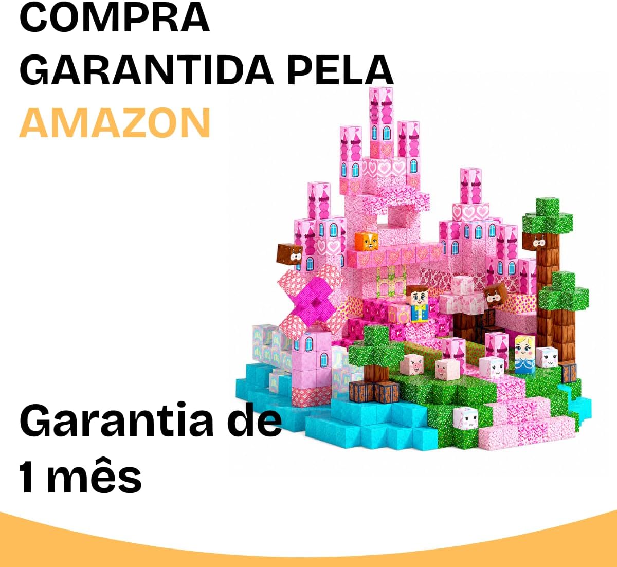 Blocos Magneticos Infantil Feminino de Montar - 80 Peças, Bloco de Montar, Cubo Magnetico, Conjunto De Construção De Mundo Florestal, Brinquedos Sensoriais Stem Montessori - Imagem 6