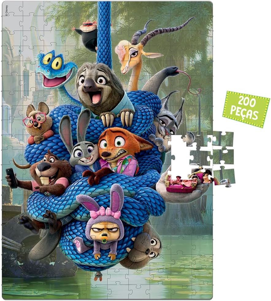 Toyster - Zootopia 2 - Quebra-Cabeça 200 Peças - 7 Anos - Disney - JAK - Imagem 5