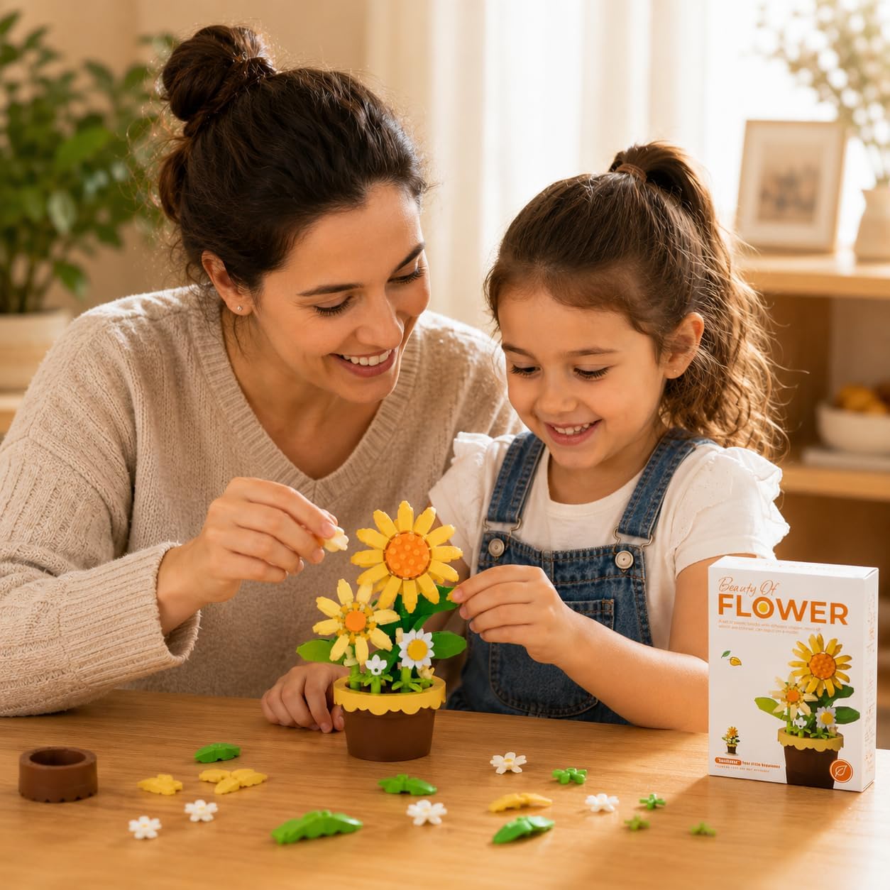 Blocos de Montar Mini Árvore Infantil Brinquedo Caixa de Exibição Quatro Estações Diversão Garantida para Todas as Idades (Verde) - Imagem 2