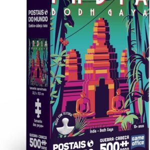 Toyster - Quebra-Cabeça: Postais do Mundo - Índia - Nano 500 Peças - Game Office