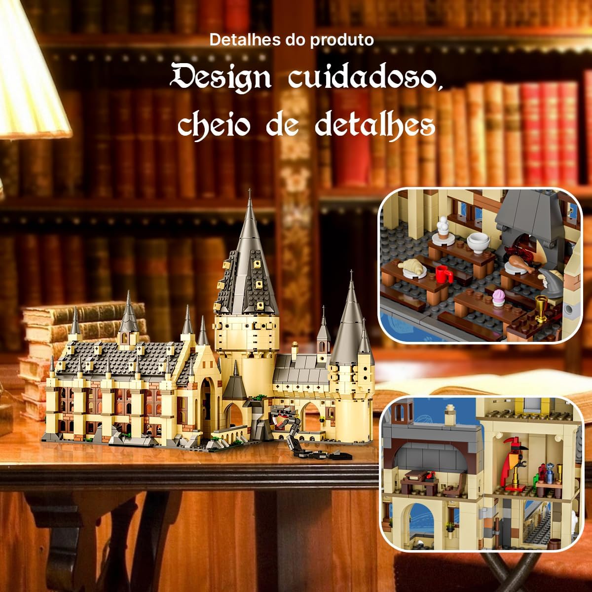 Conjunto de Blocos de Montar Construção Sala Mágica (Magic Hall) - Castelo Criativo, Brinquedo Modelo Colecionável - Imagem 5