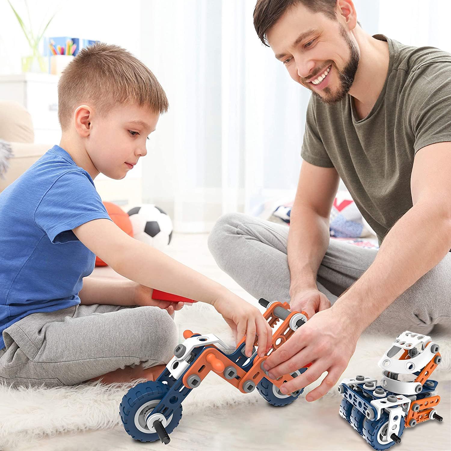 Brastoy Blocos De Construção Conjunto De Aprendizagem Brinquedos STEM Infantil (152 Peças) - Imagem 5