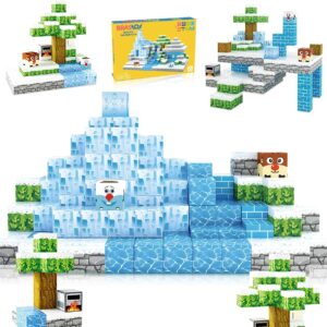 Blocos de Montar Magnéticos Construção Brinquedos Infantil (54 Peças Cubos Magnéticos)