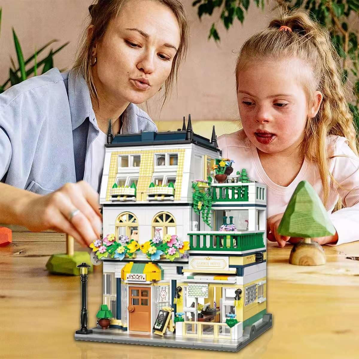 Blocos de Montar Construção City Garden Hotel - Modelos de Casas, Blocos para Adultos e Adolescentes - Imagem 5