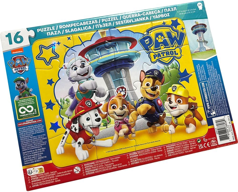 Quebra-Cabeça 16 Peças - MOLDURA PATRULHA CANINA - Grow