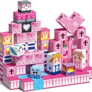 Blocos Magneticos Infantil Feminino de Montar - 80 Peças, Bloco de Montar, Cubo Magnetico, Conjunto De Construção De Mundo Florestal, Brinquedos Sensoriais Stem Montessori