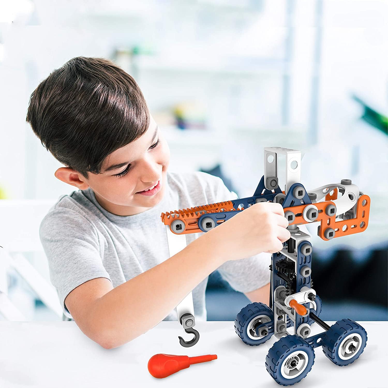 Brastoy Blocos De Construção Conjunto De Aprendizagem Brinquedos STEM Infantil (152 Peças) - Imagem 3