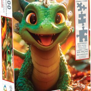 Pais & Filhos - Q Cabeca Em Familia 300 Pcs - Dragao