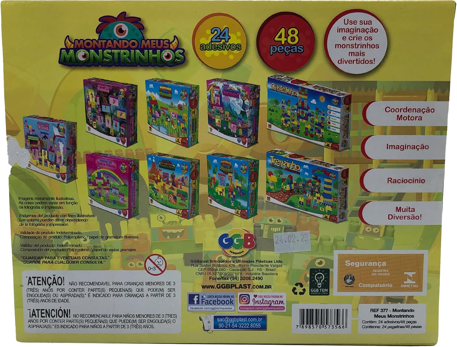 Blocos de Montar Montando Meus Monstrinhos GGB Plast - Imagem 3