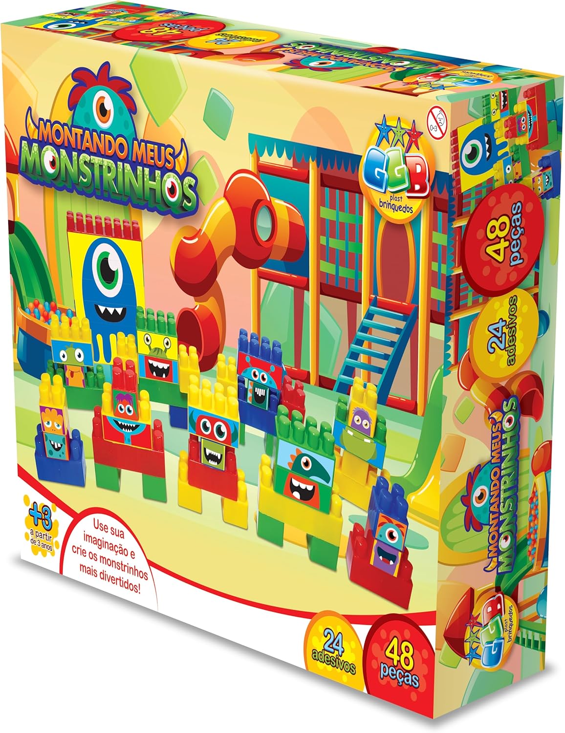 Blocos de Montar Montando Meus Monstrinhos GGB Plast
